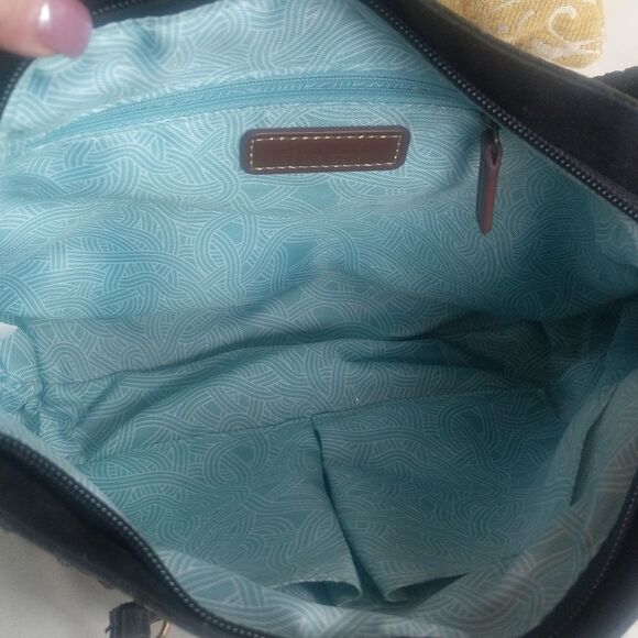 The Sak Indio SmokyBlack Leather Hobo Shoulder Bag - Picture 8 of 16